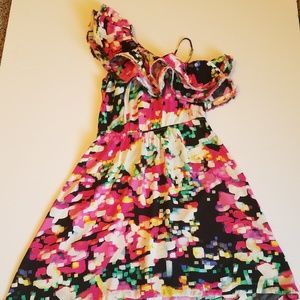 H&M Ruffled Asymmetrical One Shoulder Dress